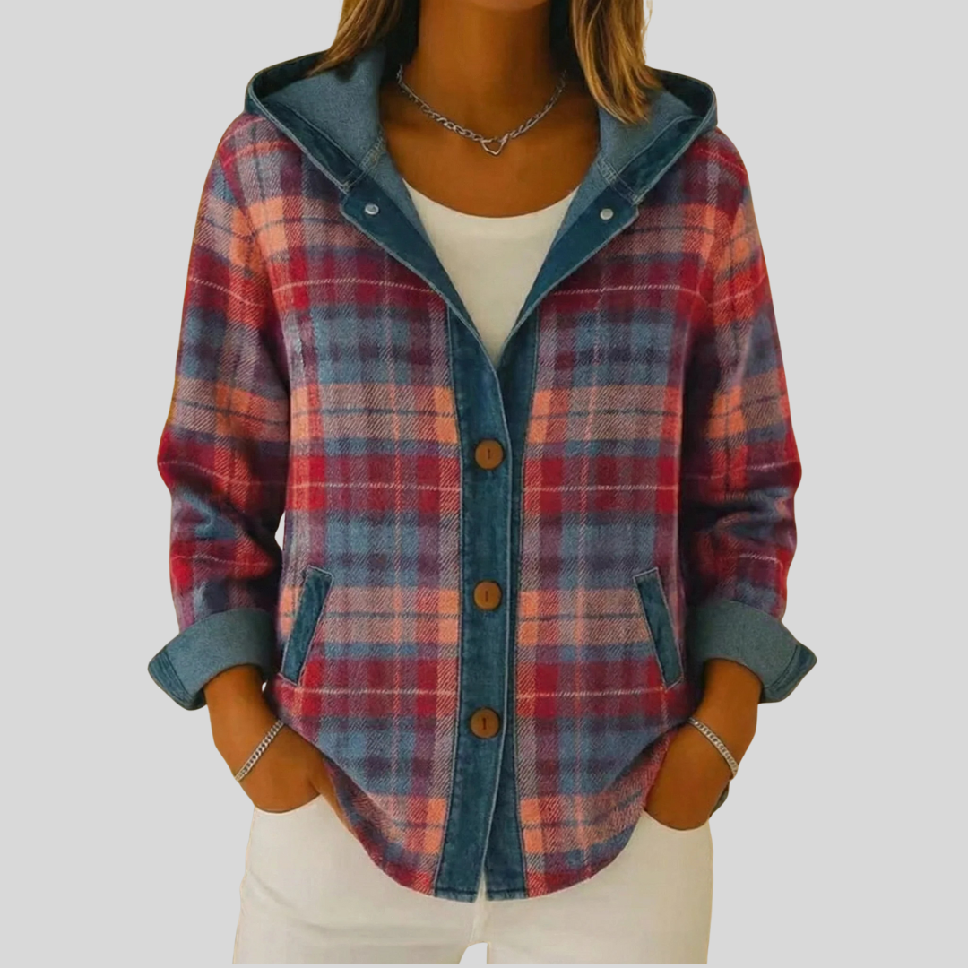 Teodolinda | Camicia-Giacca a Quadri con Cappuccio