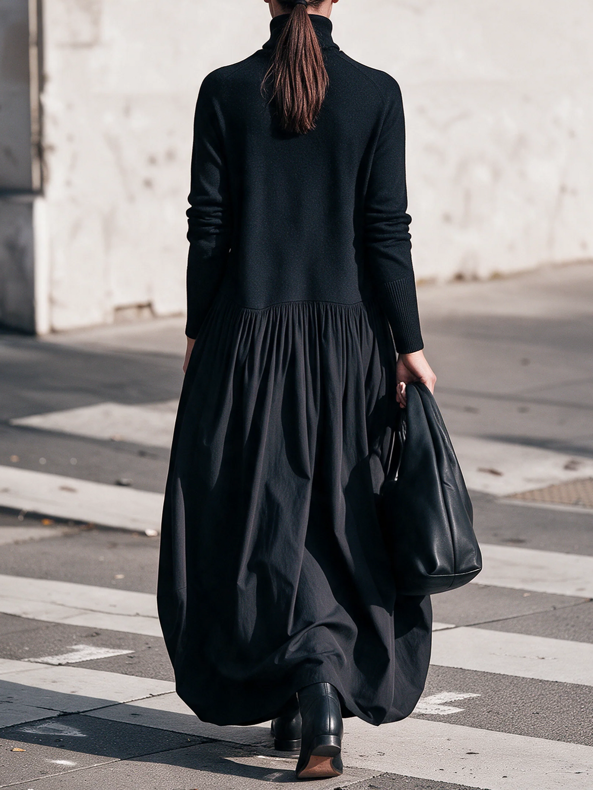 Ofelia | Abito Lungo con Gonna Arricciata