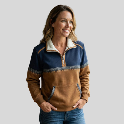 Venanzia | Maglia Mezza Zip con Collo in Sherpa