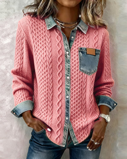 Onorina | Maglia con Dettagli in Denim
