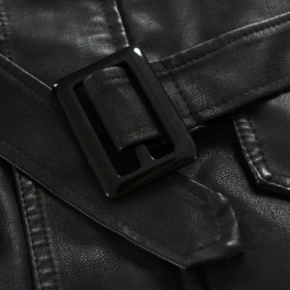 Filippo | Giacca Biker Lunga in Pelle