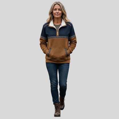 Venanzia | Maglia Mezza Zip con Collo in Sherpa