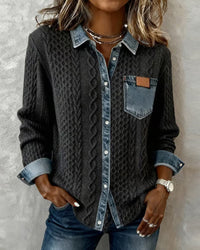 Onorina | Maglia con Dettagli in Denim