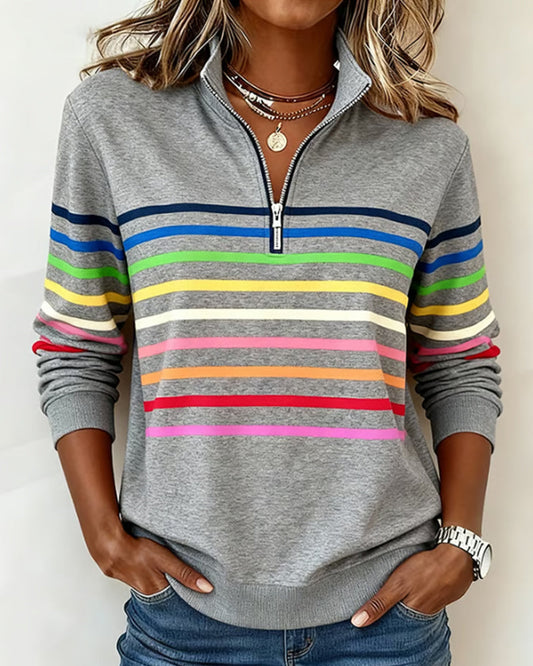 Clara | Maglione Casual a Collo Alto Zip