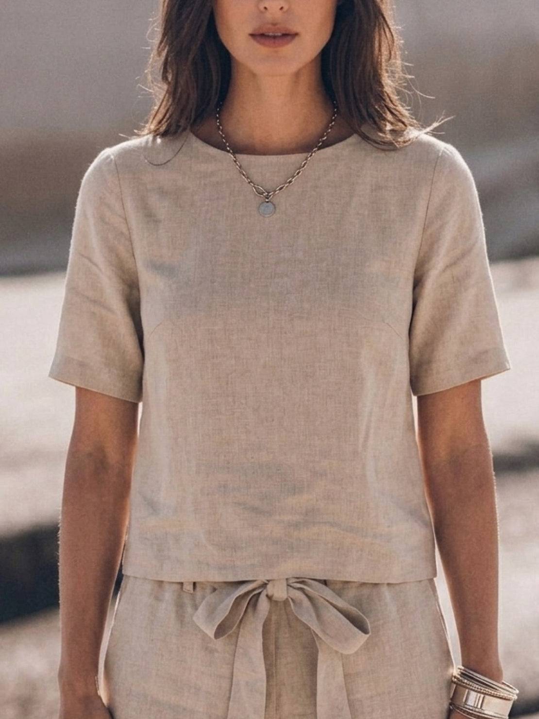 Ludovica | Completo Due Pezzi in Cotone e Lino