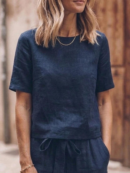 Ludovica | Completo Due Pezzi in Cotone e Lino