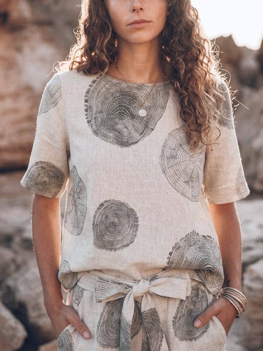 Ludovica | Completo Due Pezzi in Cotone e Lino