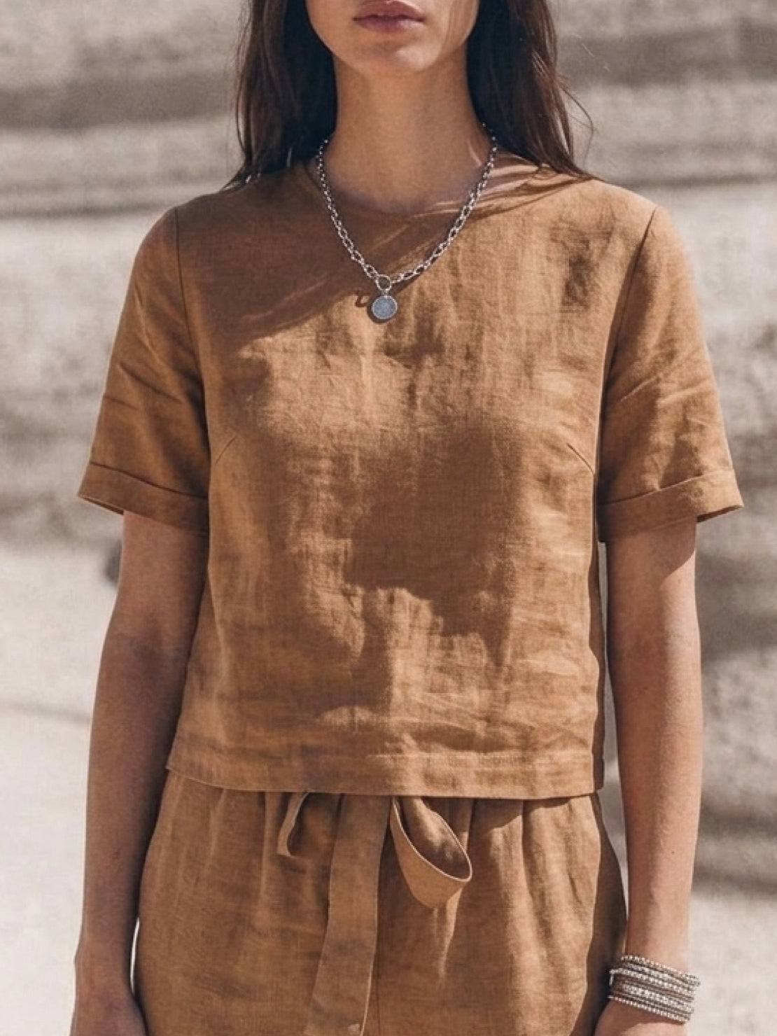 Ludovica | Completo Due Pezzi in Cotone e Lino