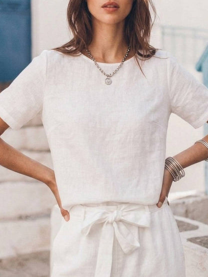Ludovica | Completo Due Pezzi in Cotone e Lino
