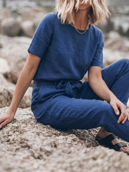 Ludovica | Completo Due Pezzi in Cotone e Lino