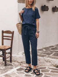 Ludovica | Completo Due Pezzi in Cotone e Lino