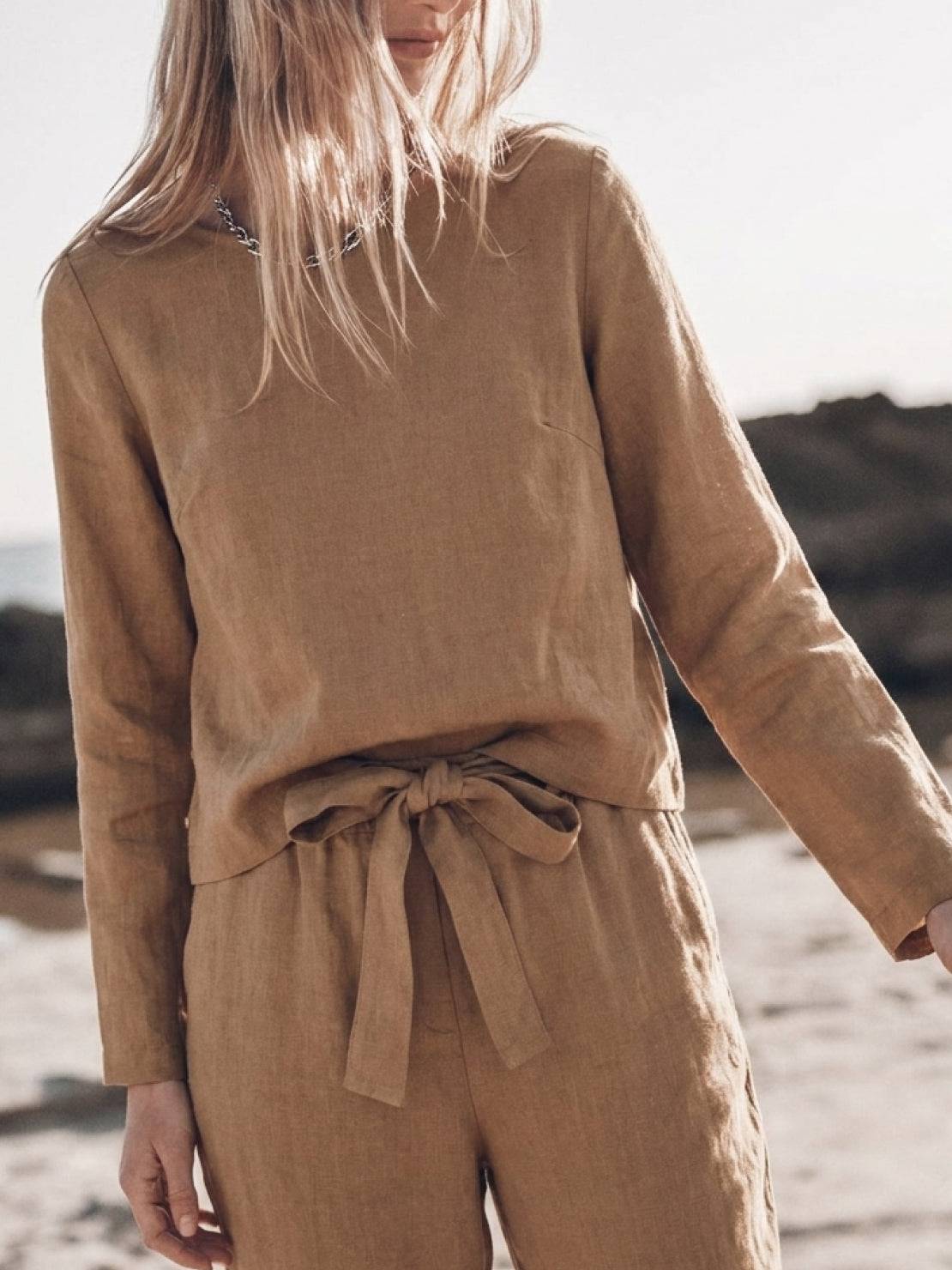 Lavinia | Completo Due Pezzi Minimal con Top Lungo e Pantaloni Ampi