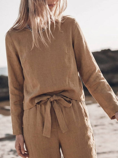 Lavinia | Completo Due Pezzi Minimal con Top Lungo e Pantaloni Ampi