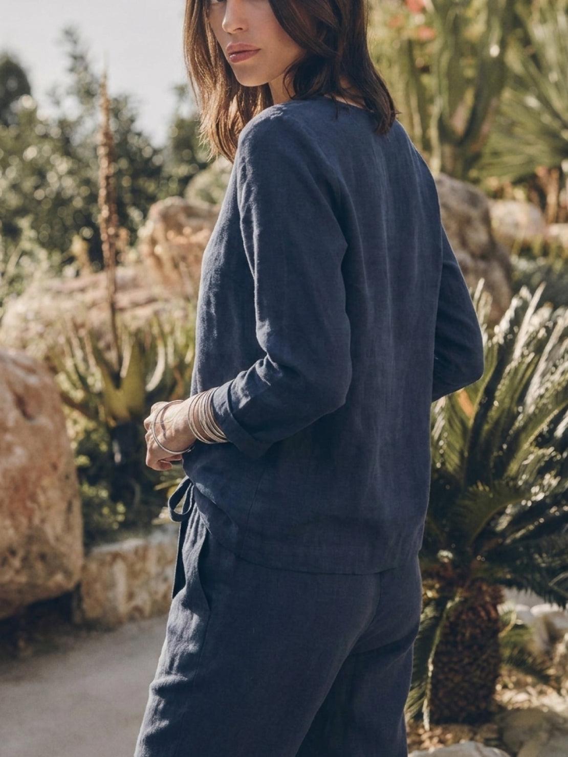 Lavinia | Completo Due Pezzi Minimal con Top Lungo e Pantaloni Ampi