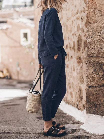 Lavinia | Completo Due Pezzi Minimal con Top Lungo e Pantaloni Ampi