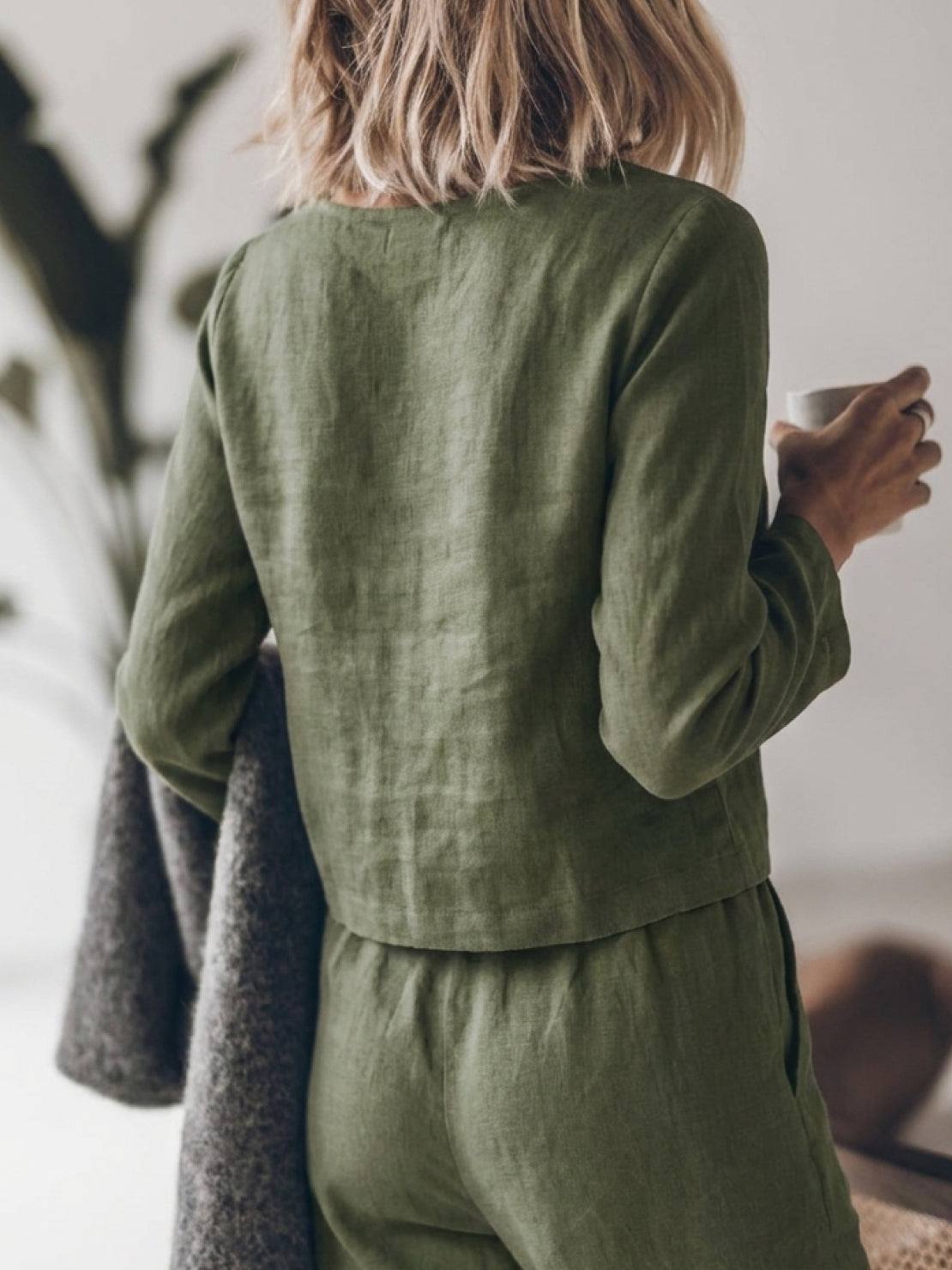 Lavinia | Completo Due Pezzi Minimal con Top Lungo e Pantaloni Ampi
