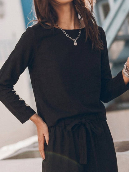Lavinia | Completo Due Pezzi Minimal con Top Lungo e Pantaloni Ampi