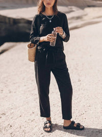Lavinia | Completo Due Pezzi Minimal con Top Lungo e Pantaloni Ampi
