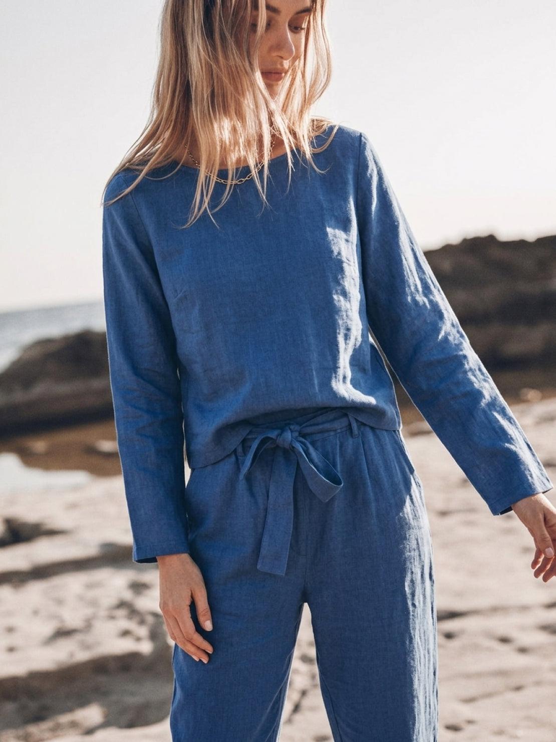 Lavinia | Completo Due Pezzi Minimal con Top Lungo e Pantaloni Ampi