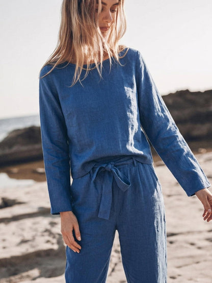 Lavinia | Completo Due Pezzi Minimal con Top Lungo e Pantaloni Ampi
