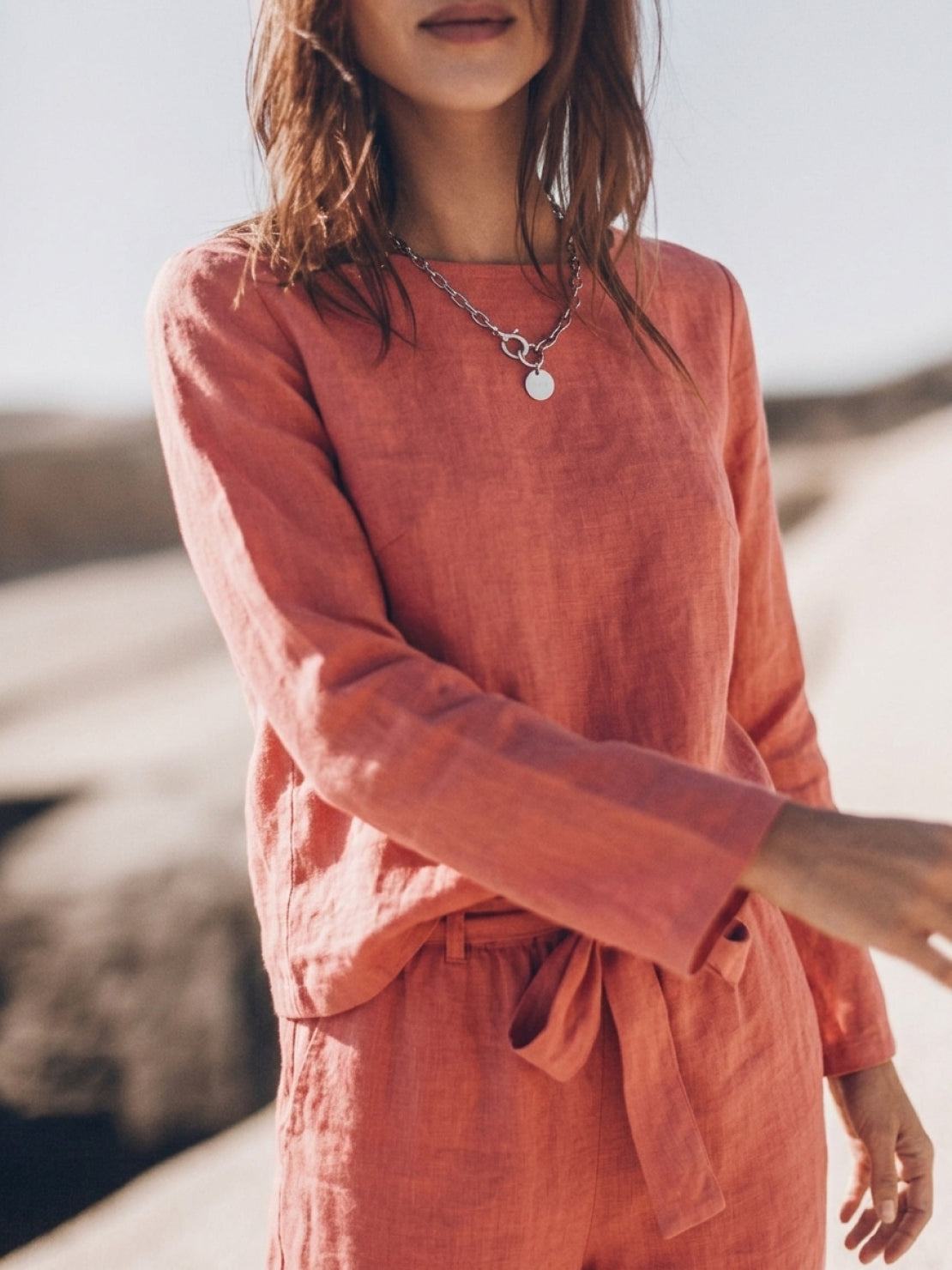 Lavinia | Completo Due Pezzi Minimal con Top Lungo e Pantaloni Ampi