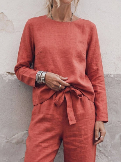 Lavinia | Completo Due Pezzi Minimal con Top Lungo e Pantaloni Ampi