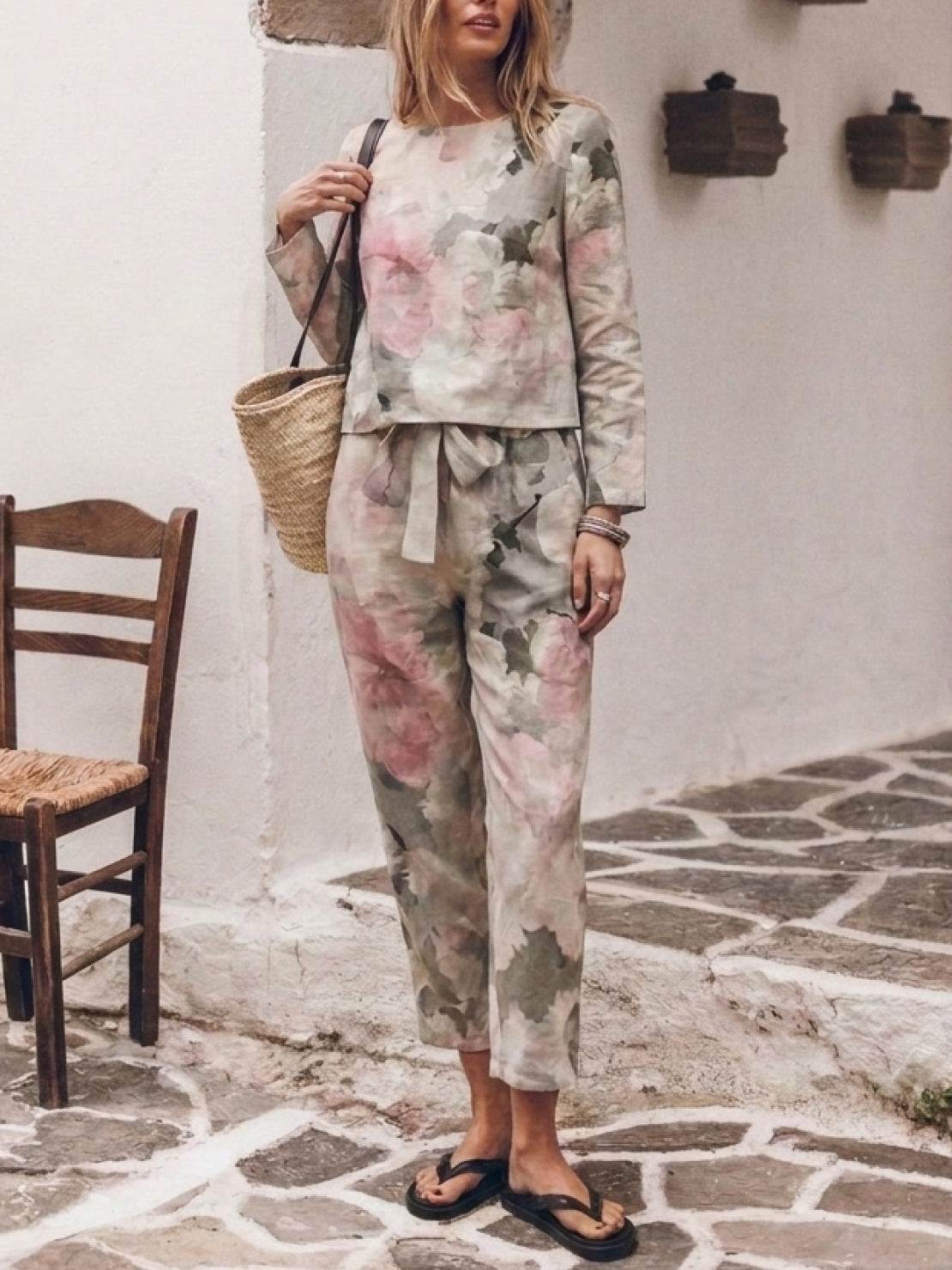 Lavinia | Completo Due Pezzi Minimal con Top Lungo e Pantaloni Ampi