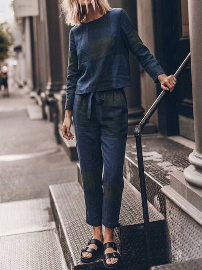 Lavinia | Completo Due Pezzi Minimal con Top Lungo e Pantaloni Ampi