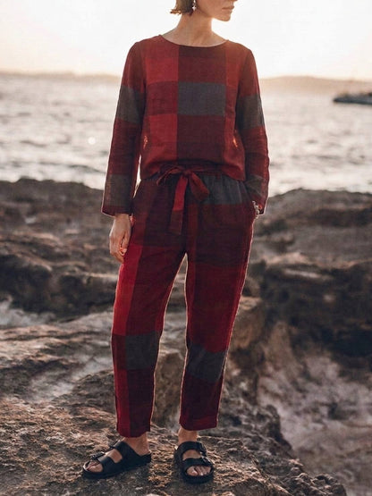 Lavinia | Completo Due Pezzi Minimal con Top Lungo e Pantaloni Ampi