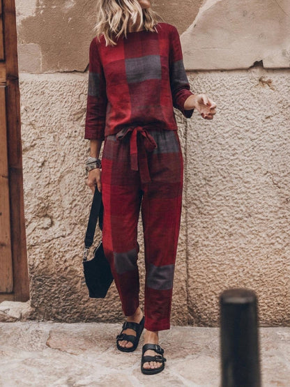 Lavinia | Completo Due Pezzi Minimal con Top Lungo e Pantaloni Ampi