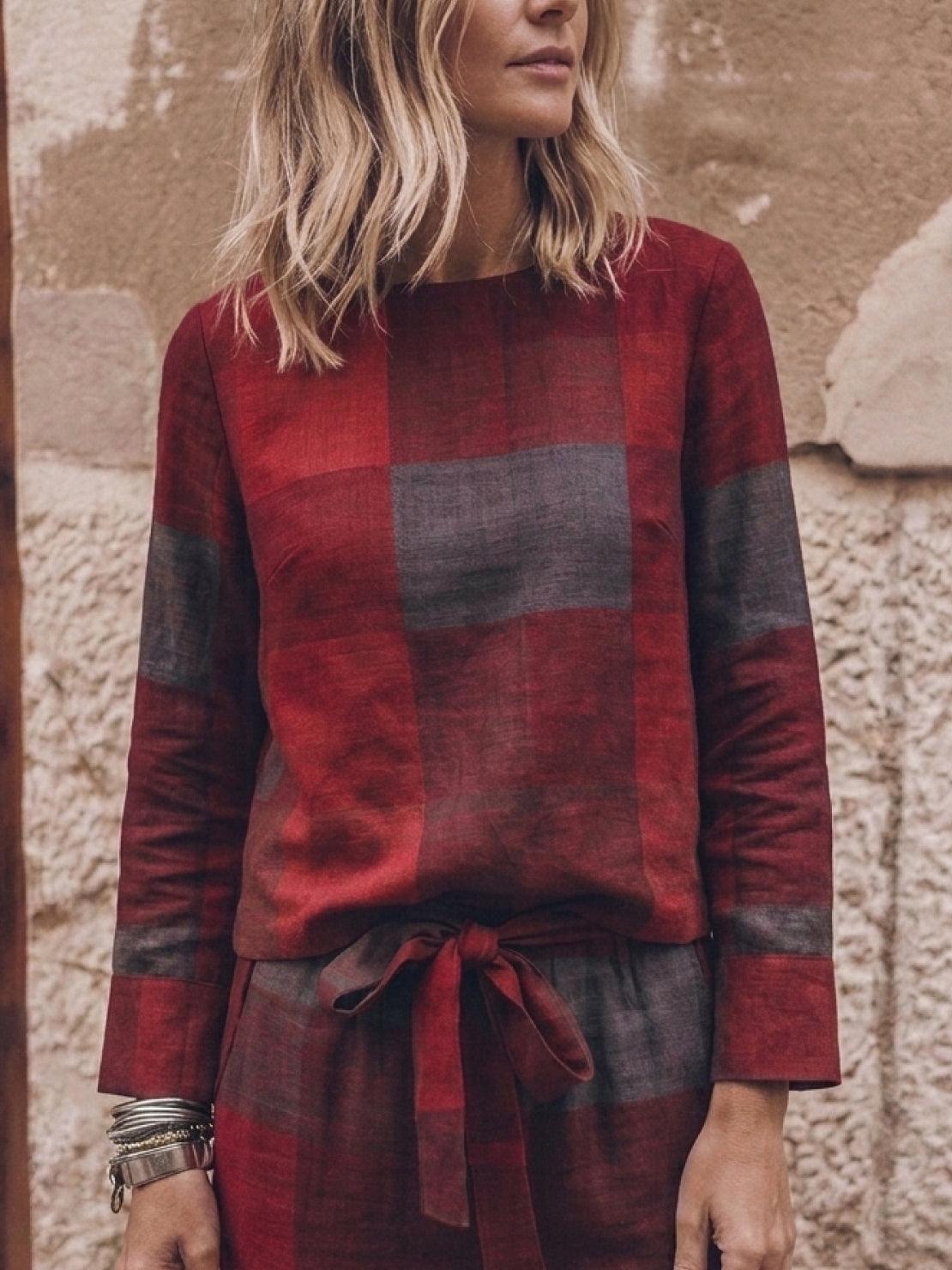 Lavinia | Completo Due Pezzi Minimal con Top Lungo e Pantaloni Ampi