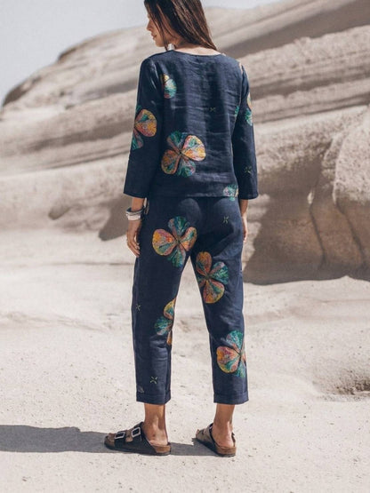Lavinia | Completo Due Pezzi Minimal con Top Lungo e Pantaloni Ampi