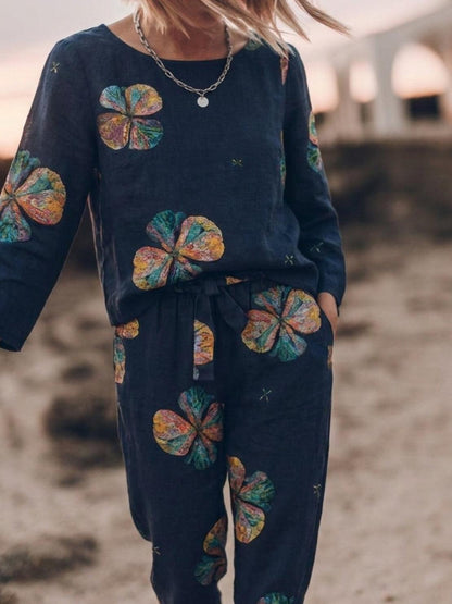 Lavinia | Completo Due Pezzi Minimal con Top Lungo e Pantaloni Ampi