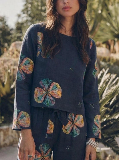 Lavinia | Completo Due Pezzi Minimal con Top Lungo e Pantaloni Ampi