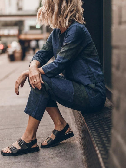 Lavinia | Completo Due Pezzi Minimal con Top Lungo e Pantaloni Ampi