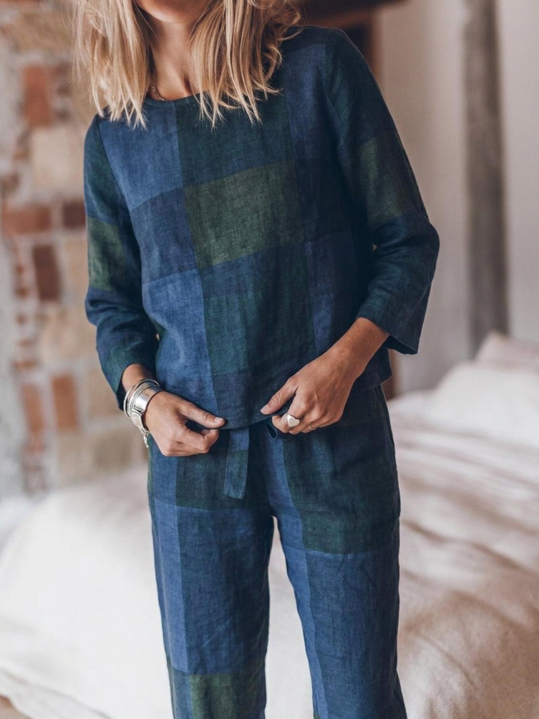Lavinia | Completo Due Pezzi Minimal con Top Lungo e Pantaloni Ampi