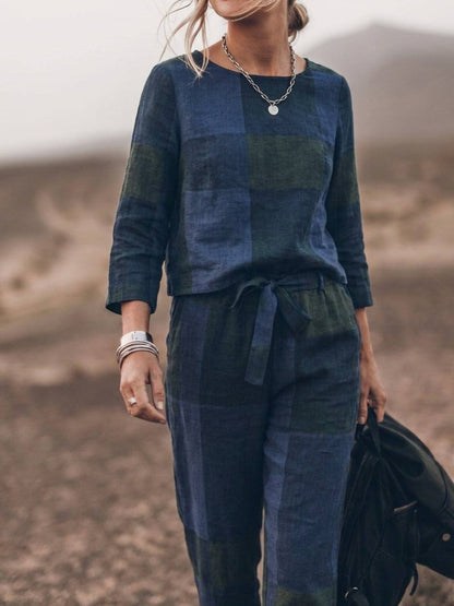 Lavinia | Completo Due Pezzi Minimal con Top Lungo e Pantaloni Ampi