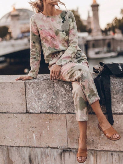 Lavinia | Completo Due Pezzi Minimal con Top Lungo e Pantaloni Ampi