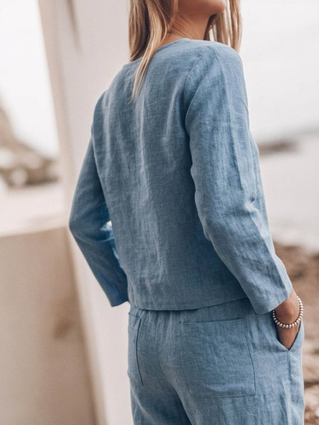 Lavinia | Completo Due Pezzi Minimal con Top Lungo e Pantaloni Ampi