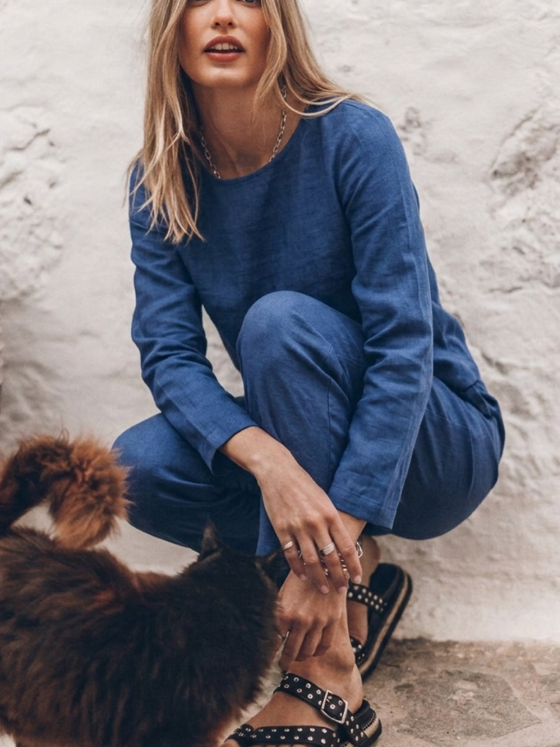 Lavinia | Completo Due Pezzi Minimal con Top Lungo e Pantaloni Ampi