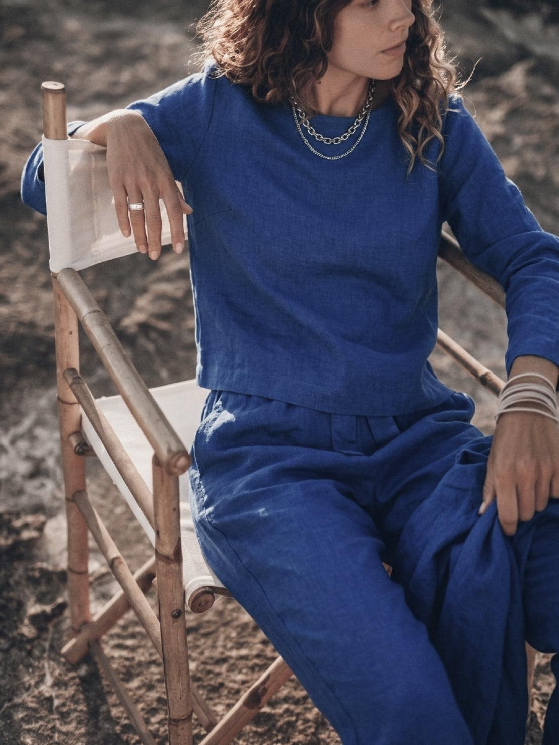 Lavinia | Completo Due Pezzi Minimal con Top Lungo e Pantaloni Ampi