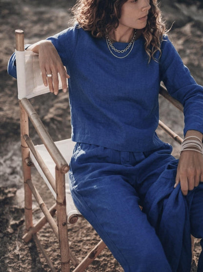 Lavinia | Completo Due Pezzi Minimal con Top Lungo e Pantaloni Ampi
