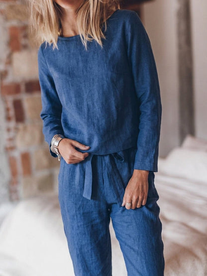 Lavinia | Completo Due Pezzi Minimal con Top Lungo e Pantaloni Ampi