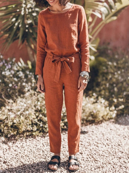 Lavinia | Completo Due Pezzi Minimal con Top Lungo e Pantaloni Ampi