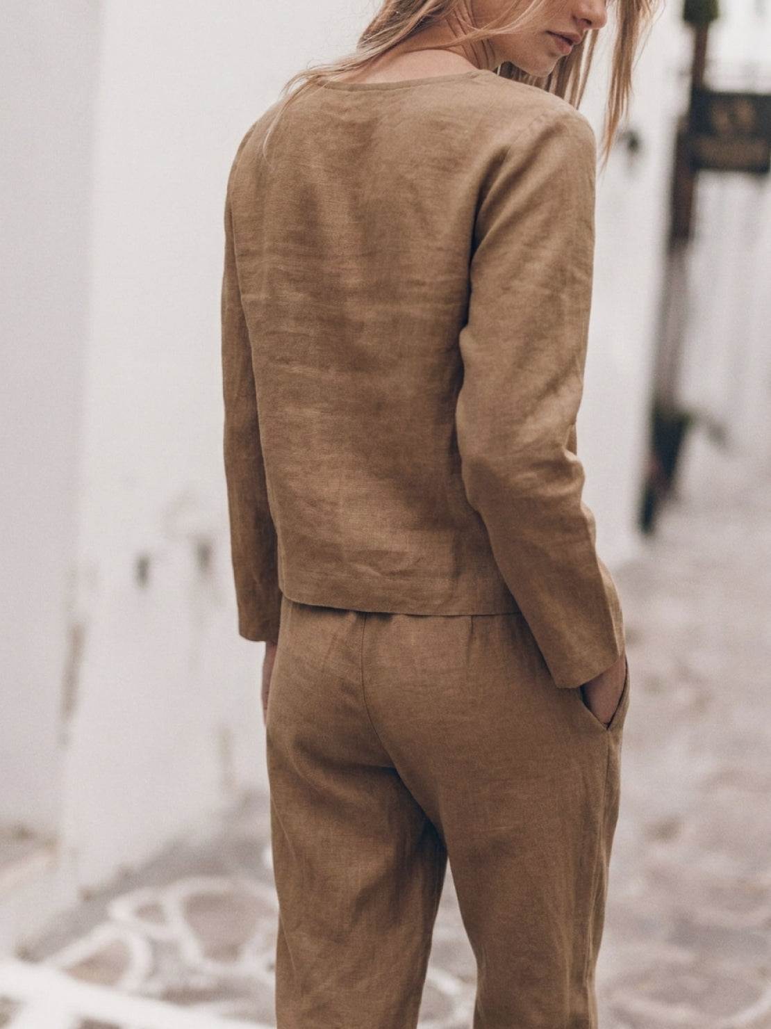 Lavinia | Completo Due Pezzi Minimal con Top Lungo e Pantaloni Ampi