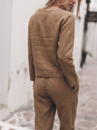 Lavinia | Completo Due Pezzi Minimal con Top Lungo e Pantaloni Ampi