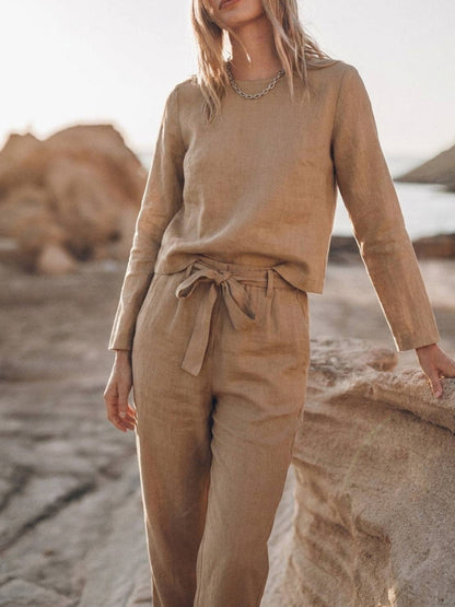 Lavinia | Completo Due Pezzi Minimal con Top Lungo e Pantaloni Ampi