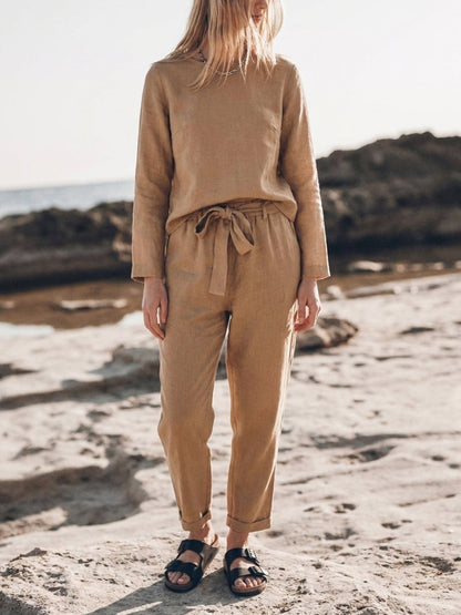 Lavinia | Completo Due Pezzi Minimal con Top Lungo e Pantaloni Ampi