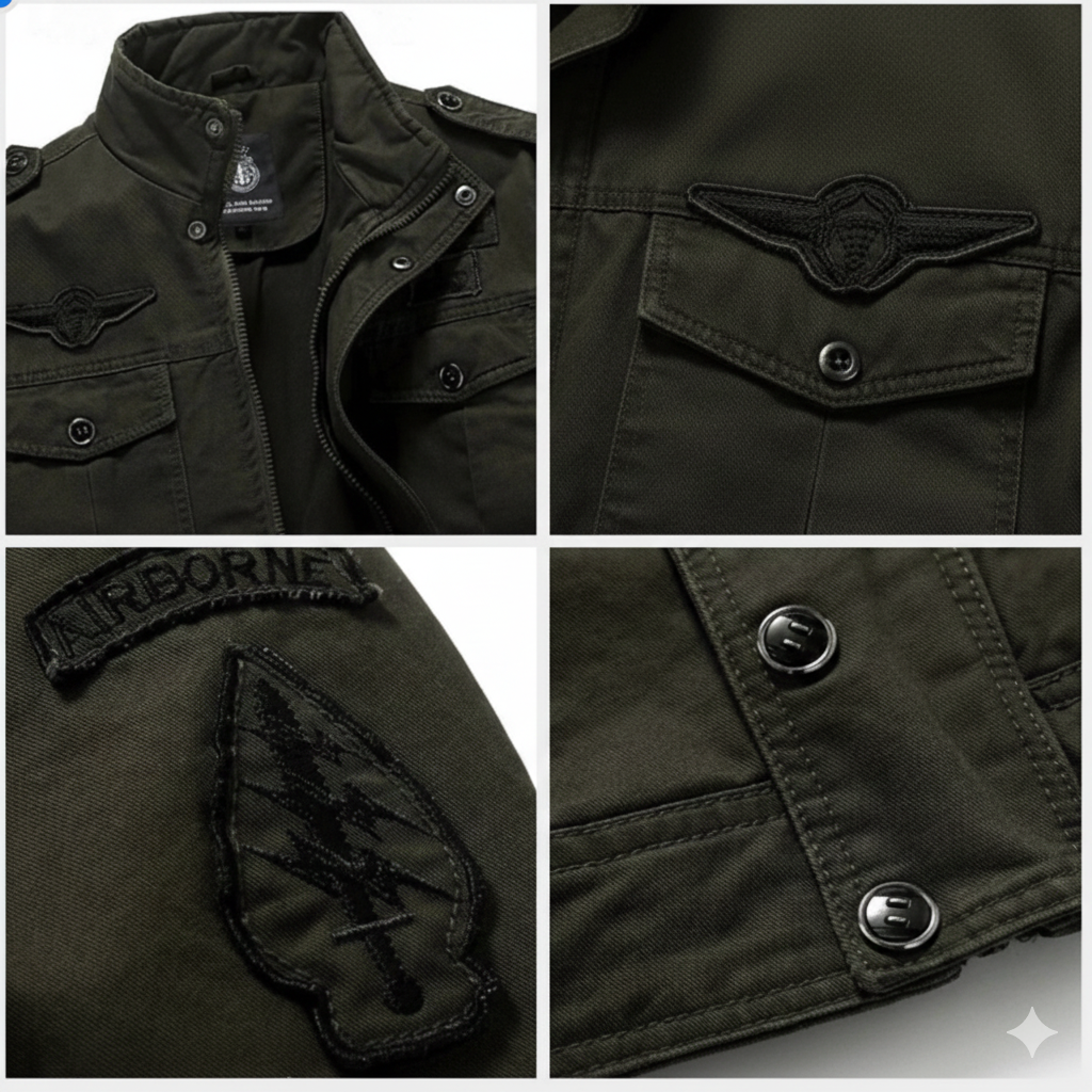 Nicolò | Giacca Militare con Collo Alto