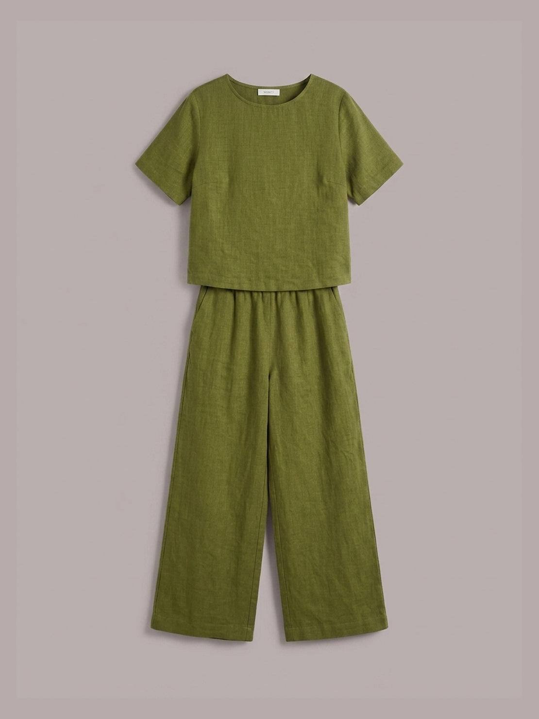 Melodia | Completo Due Pezzi in Cotone con Pantaloni Ampi